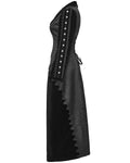 Punk Rave Womens Long Gothic Velvet & Jacquard Court Coat