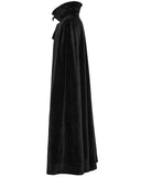 Punk Rave Mens Dark Night Gothic Vampire Faux Horsehair Count Cloak Black & Red