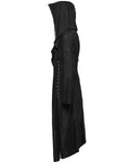 Punk Rave Mens Apocalyptic Gothic Broken Knit Hooded Piercing Cloak Jacket