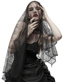 Punk Rave Womens Gothic Sheer Lace Veil