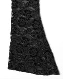 Punk Rave Womens Elegant Floral Lace V-Neck Top - Black