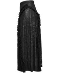 Punk Rave Plus Size Womens Gothic Embossed Damask & Lace Maxi Skirt