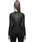 Punk Rave Arachnaphilia Womens Shredded Mesh Top - Black