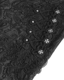 Devil Fashion Mens Gothic Aristocrat Embellished Lace Applique Dress Pants