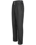 Devil Fashion Mens Tennyson Striped Gothic Lacing Dress Pants - Black