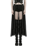Punk Rave Womens Apocalyptic Gothic 2-Piece Shorts & Half Skirt