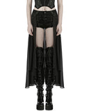 Punk Rave Womens Apocalyptic Gothic 2-Piece Shorts & Half Skirt