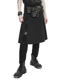 Devil Fashion Mens Apocalyptic Steampunk Pleated Utility Kilt