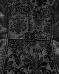 Punk Rave Mens Gothic Aristocrat Houndstooth Damask Waistcoat Vest - Black & White