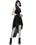 Punk Rave Sable Seduction Gothic Evening Dress - Black