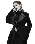 Devil Fashion Death Of Seasons Womens Long Gothic Coat - Black Velvet