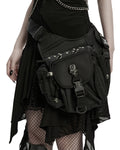 Punk Rave Unisex Apocalyptic Gothic Studded Skull Hip Bag Waist Pack Belt