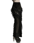 Punk Rave Womens Long Victorian Gothic Velvet & Lace Maxi Skirt