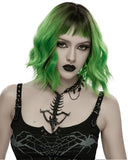 Punk Rave Womens Apocalyptic Gothic Dragon Bone Skull Necklace