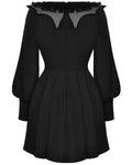 Dark In Love Gothic Lolita Doll Bat Wing Dress - Black & Grey Stripe