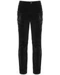 Devil Fashion Mens Gothic Vampire Chained Crucifix Chenille Dress Pants