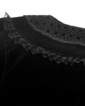 Dark In Love Gothic Lolita Spliced Velvet & Lace Mini Dress