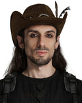 Punk Rave Mens Steampunk Apocalypse Western Skulls Cowboy Hat - Brown