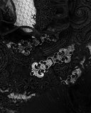 Pyon Pyon Womens Dark Gothic Lolita Cameo Lace Blouse Top