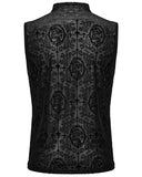 Punk Rave Mens Gothic Skull Cameo Mesh Tank Top Vest