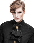 Devil Fashion Ellisandor Gothic Jabot Cravat Tie - Black
