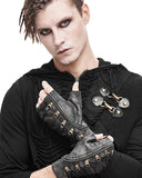 Devil Fashion Mens Dieselpunk Fingerless Gloves