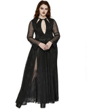 Punk Rave Plus Size Womens Gothic SpiderWeb Mesh Snakescale Maxi Dress