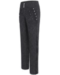 Devil Fashion Mens Gothic Aristocrat Embellished Lace Applique Dress Pants