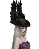 Punk Rave Unisex Gothic Dark Demon Feathered Wings Tricorn Hat