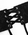 Devil Fashion Mens Gothic Coffin & Crucifix Chained Velvet Cummerbund Belt