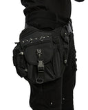 Punk Rave Unisex Apocalyptic Gothic Studded Skull Hip Bag Waist Pack Belt