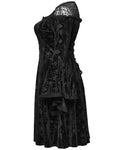 Punk Rave Plus Size Womens Gothic Night Rose Dress - Black Velvet