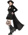 Dark In Love Womens Serpent Hunter Long Cutaway Lace Up Tailcoat Jacket