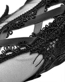 Dark In Love Guiture Lace Applique Mesh Gloves