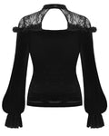 Dark In Love Fateless Gothic Velvet & Lace Top