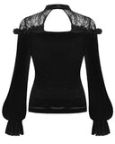 Dark In Love Fateless Gothic Velvet & Lace Top