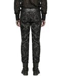 Punk Rave Mens Gothic Aristocrat Embroidered Damask Houndstooth Dress Pants