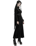 Punk Rave Womens Long Gothic Velvet & Lace Beaded & Embroidered Maxi Dress