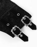 Devil Fashion Mens Gothic Coffin & Crucifix Chained Velvet Cummerbund Belt