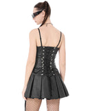 Dark In Love Womens Gothic Buckled Faux Leather Waist Cincher Corset