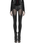 Punk Rave Daily Life Womens Embossed Baroque Gothic Damask Butterfly Leggings