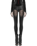 Punk Rave Daily Life Womens Embossed Baroque Gothic Damask Butterfly Leggings