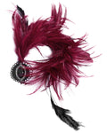 Punk Rave Womens Gothic Hair Barette With Red Feathers