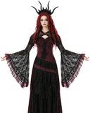 Dark In Love Womens Elegant Gothic Lace Bolero Shrug - Black & Red