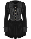 Dark In Love Gothic Lolita Spliced Velvet & Lace Mini Dress