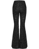 Punk Rave Daily Life Womens Apocalyptic Gothic Shredded Jacquard & Lace Flared Leggings
