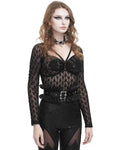 Devil Fashion Womens Gothic Jacquard & Lace Frill Cincher Corset Belt