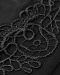 Punk Rave Womens Gothic Off Shoulder Tunic Blouse Top Black Spiderweb Mesh Lace