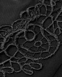 Punk Rave Womens Gothic Off Shoulder Tunic Blouse Top Black Spiderweb Mesh Lace