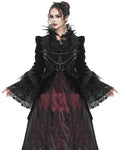 Eva Lady Dark Devore Baroque Gothic Velvet Chained Jacket